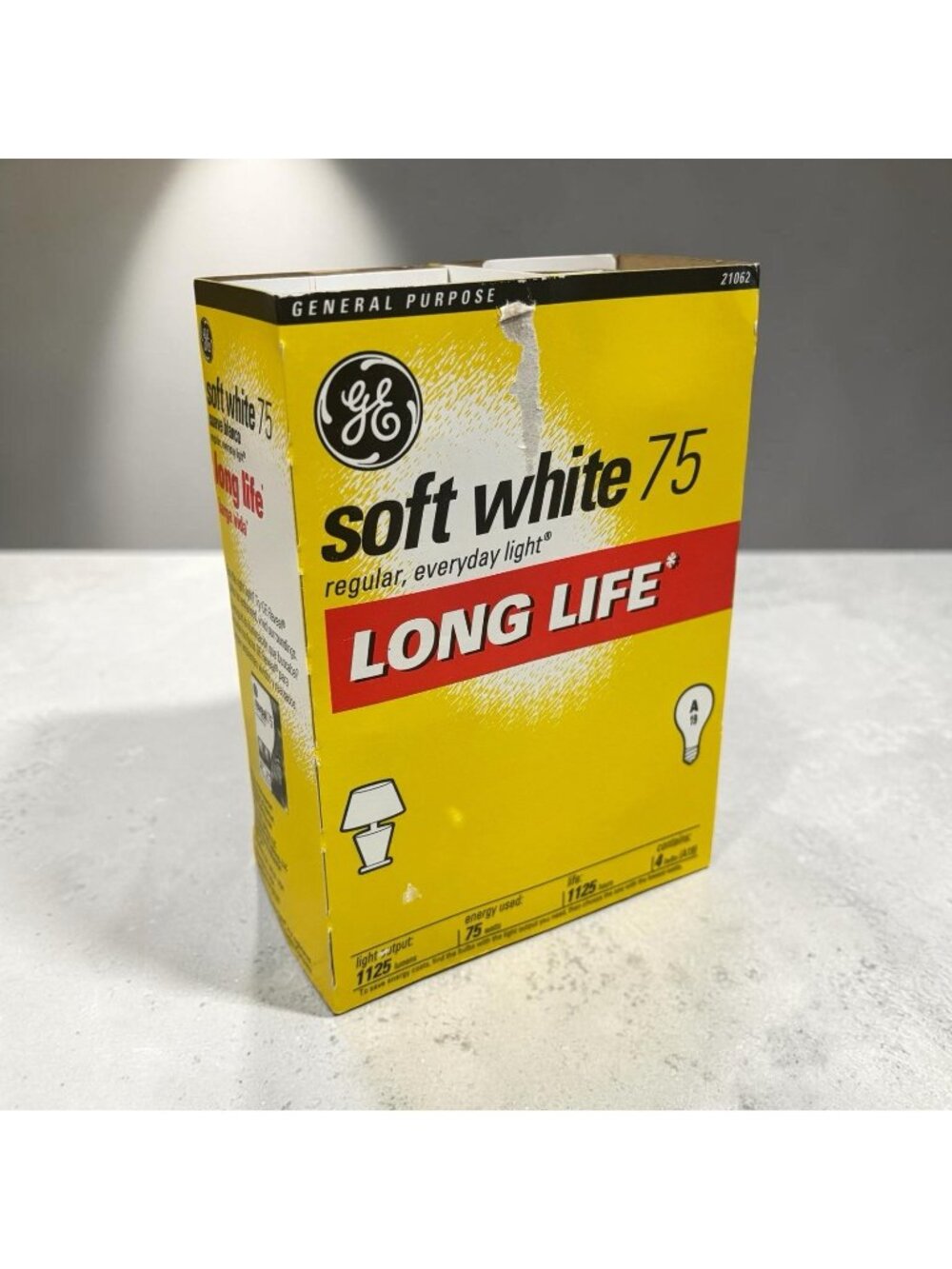 Vintage Genuine NEW GE 75 Watt 3-Pack Long Life Soft White Light Bulbs.